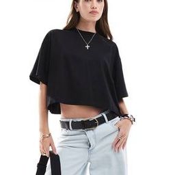 Boxy Fit Cropped T-Shirt-image-4