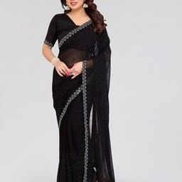 Embellished Saree with Running Blouse Piece-image-70