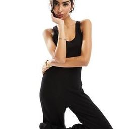 Ribbed Racer Wide Leg Jumpsuit-image-67