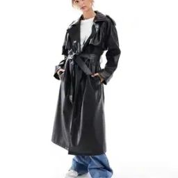 Leather Look Trench Coat-picture-37