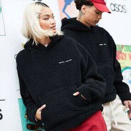 Unisex Disney Mickey Mouse & Minnie Mouse Embroidered Oversized Borg Boxy Hoodie-image-28