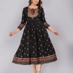 Women Embroidered A-Line Dress-image-19