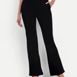 Flared Fit Pants with Insert Pockets-image-86