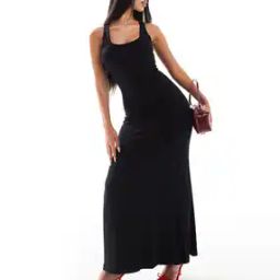 Scoop Neck Maxi Dress with Full Hem-image-3