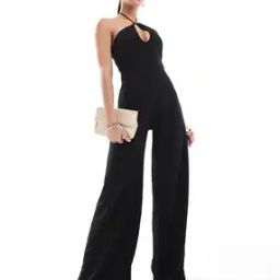 Cut-Out Halter Wide-Leg Jumpsuit-image-28