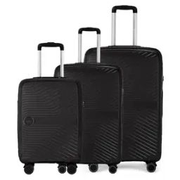 Set of 3 Striped Trolley Bags with Number Lock-6