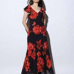 Women Floral Print A-Line Dress-image-43