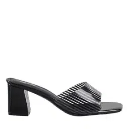 Women Striped Chunky Heeled Sandals-image-14