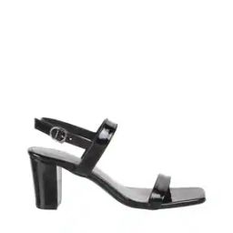 Women Chunky Heeled Sandals with Buckle Closure-image-3