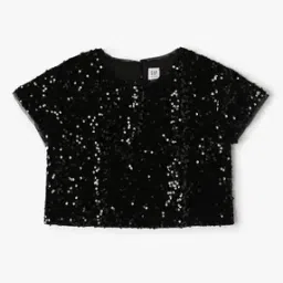 Embellished Round-Neck Velvet Top-image-30
