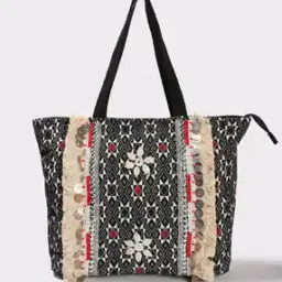 avaasa Women Floral Embroidered Tote Bag-picture-5