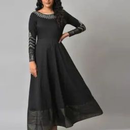 Embroidered Fit & Flare Dress-image-23