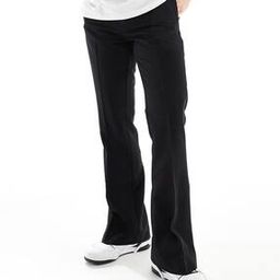 Smart Flared Flat-Front Trousers-image-39
