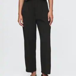 Women Twill Tapered Relaxed Fit Pants-picture-12
