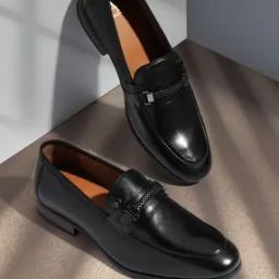 Men Round-Toe Leather Bit Loafers-image-90