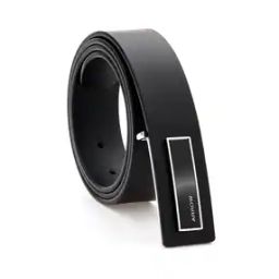 Men Leather Belt with Metal Accent-46