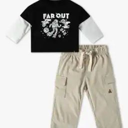 Infants Graphic Print T-Shirt & Pants Set-picture-23