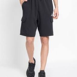 Men Felczy Regular Fit Cargo Shorts with Logo Print-image-12
