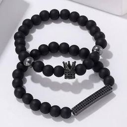 Set of 2 Men Stone-Beaded Bracelets-image-21