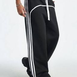 Mid Rise Stripes Track Pants-image-16