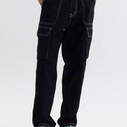 Men Straight Fit Jeans with Cargo Pockets-image-70