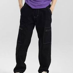 Men Straight Fit Jeans with Pockets-image-81