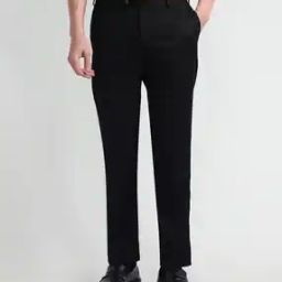 Men Relaxed Fit Flat-Front Trousers-image-43
