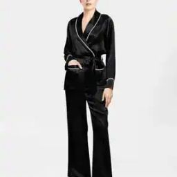 Women Nightwear Set with Contrast Piping-picture-40