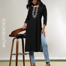 Hand Embroidered Straight Kurta-image-92