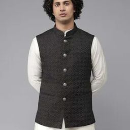 Men Slim-Fit Nehru Jacket-46