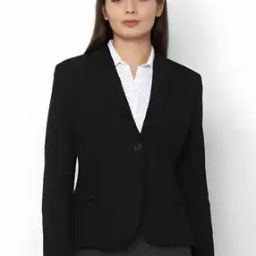Women No Lapel Blazer-image-14