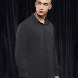 Men Textured Slim Fit Shirt-3