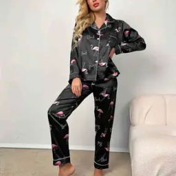 Women Printed Shirt & Pyjamas Set-image-37