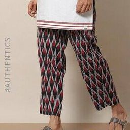 Handloom Cotton Ikat Straight Pant-picture-19