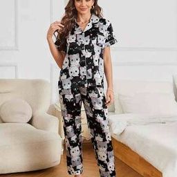 Women Printed Shirt & Pyjamas Set-picture-19