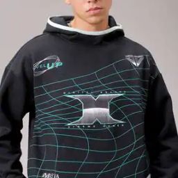 Men Graphic Print Relaxed Fit Hooded Sweatshirt-picture-1