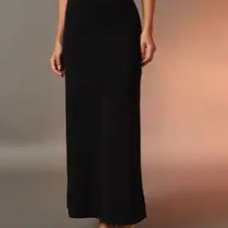 Women Straight Skirt with Elasticated Waist-image-12