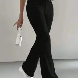 Women Flared Flat-Front Pants-picture-4