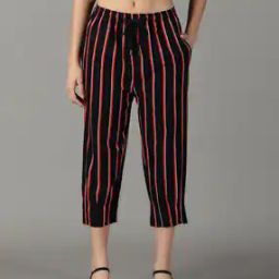 Striped Flat-Front Trousers with Insert Pockets-image-26