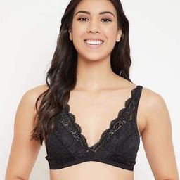 Lace Non-Padded Demi Cup Non-Wired Bralette Bra-picture-13