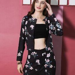 Women Floral Print Front-Open Shrug-52