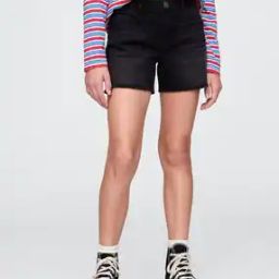 Girls Lightly Washed Regular Fit Denim Shorts-picture-21