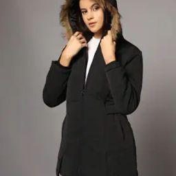 Padded Zip-Front Hooded Jacket-image-14