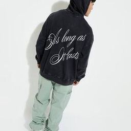 Men Typographic Print Loose Fit Hoodie-image-21