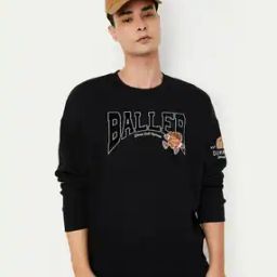 Men Typographic Print Regular Fit Sweatshirt-image-6