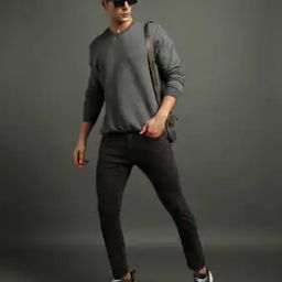 Men Henry Lightly Washed Slim Fit Cropped Jeans-image-16