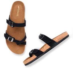 Women Double-Strap Slip-On Flat Sandals-image-21