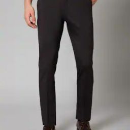 Men Flat-Front Relaxed Fit Trousers-image-38