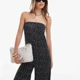 Mono Spot Print Bandeau Jumpsuit-picture-20