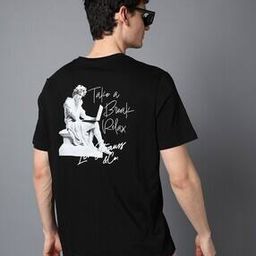 Men Graphic Print Regular Fit Crew-Neck T-Shirt-image-73